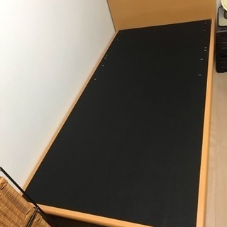 値下げしました☆床板跳ね上げ式 収納ベッドフレームシングル 深型