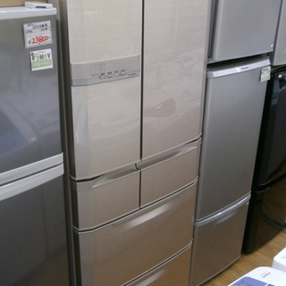 札幌 三菱 501L 5ドア冷蔵庫 MR-E50R-F 2010年製 大容量 日本製 両開き 自動製氷 新生活 500Lクラス