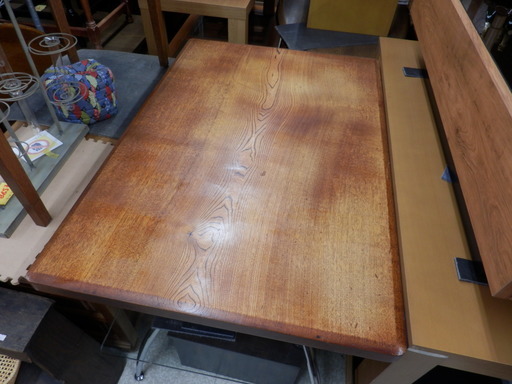 ▶センターテーブル 天然木 幅107cm ケヤキ 和風 欅 ローテーブル 和室等に PayPay対応札幌市西区西野