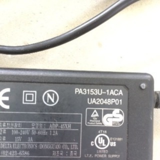 ノートパソコン東芝アダプター、中古の画像