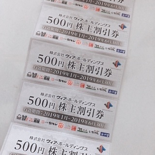 ヴィアホールディングス 食事券 500円 備長扇屋、パステル、紅...