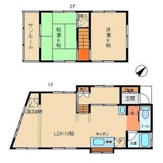 礼金無し！ペット可、サンルーム付きがうれしい戸建て物件　南大塚駅 15分 ２ＬＤＫ - 川越市