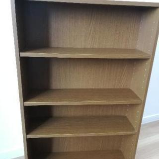 軽量木製本棚　家具スベール付　段幅変更可能　カラーボックス 2/...
