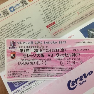 ２月２２日　セレッソ大阪VSヴィッセル神戸１９時３０分キックオフ...
