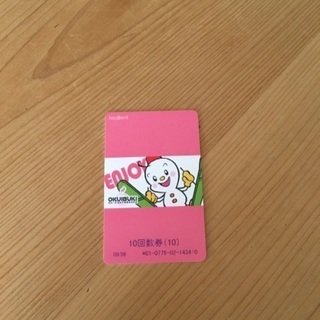 奥伊吹スキー場 リフト回数券（8回分）