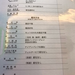 お値下げ鑑定書付き宝石 サファイアリング