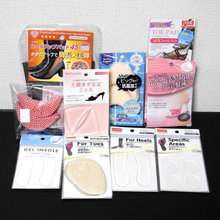 つま先フィットパッド＆土踏まず安定ジェル＆ジェルインソールなどな...