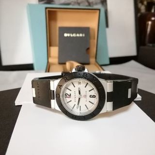 非常に美品。BVLGARI　ブルガリ　アルミニウム　腕時計　全部付き。