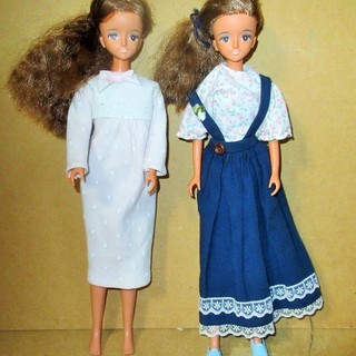 ☆タカラトミー TAKARA TOMY 1981 フィギュア2体 ベッド付き◆リカちゃん、ジェニーちゃん世代の方への画像