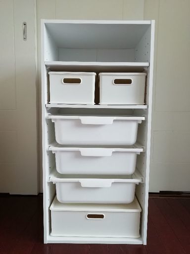 ニトリ　カラーボックス　収納ケース　引き出し　ホワイト　白