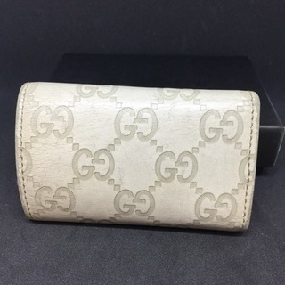 GUCCI グッチ シマライン 白レザー 6連キーケースの画像