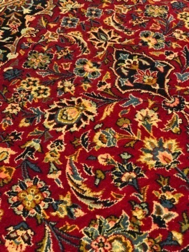 ペルシャ絨毯 ウール&シルク カシャン産 手織り 225×140cm
