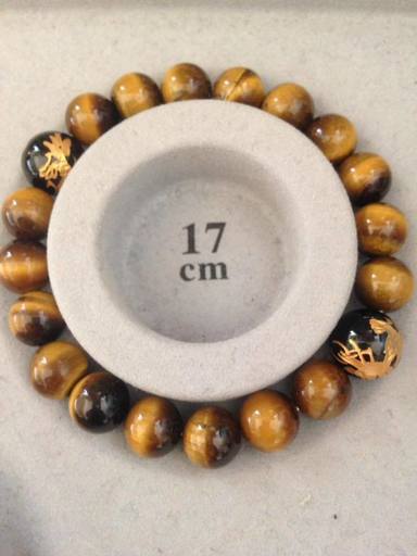 【天然石タイガーアイ /金彫四神【青龍】 オニキス】