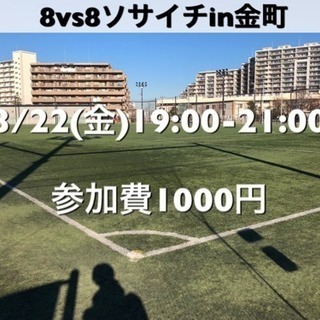 ソサイチ8vs8【にいじゅくみらい運動公園】  3/22(金)1...