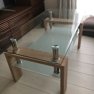 ガラス板 ローテーブルの画像