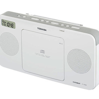◆スリムでオシャレなCDラジカセ（ホワイト）東芝 ＣＤラジオ Ｔ...
