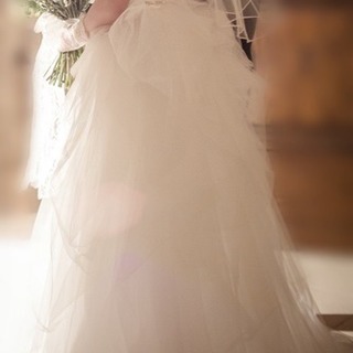ウエディングドレスセット☆ボレロ ベール付き チュールのふわふわドレス