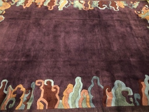 チベタン絨毯 ウール100% 276×198cm