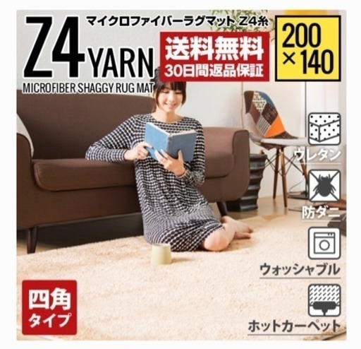 2/27本日限定！★美品 アイボリーラグ★