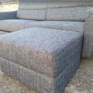 中古　美品　きれい　3人掛けソファ　足置き　オットマン　グレー