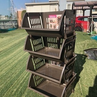 積み重ねバスケット 4個 連結できます