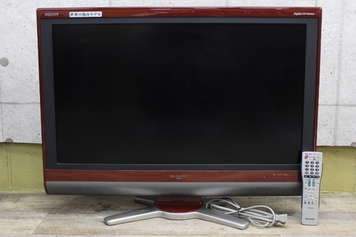 112)シャープ SHARP アクオス AQUOS 液晶テレビ LC-32DE5 2009年製 32V型 リモコン付き