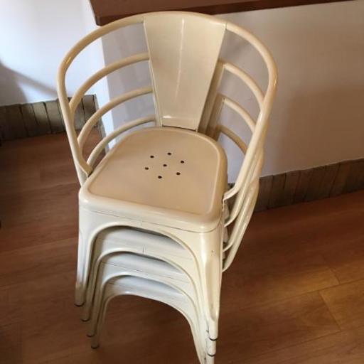 《値下げ》椅子、白　4脚セット