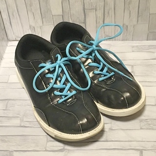 【中古】ROUND1 ボウリングシューズ 25.5cm ブルー×...