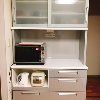 商談中】キッチンボード食器棚ホワイト