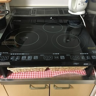 売約済み★中古アイリスオーヤマ三口IHヒーター