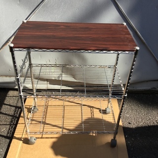 ２段 スチールラック キャスター付