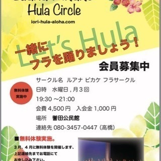 🌺お仕事帰りのフラサークル🌺初心者さん大歓迎！！誉田公民館