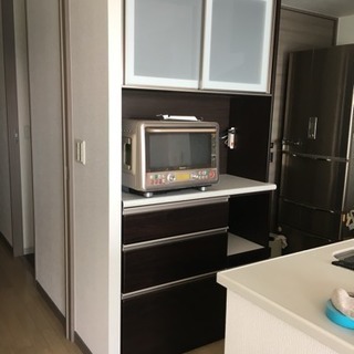新品同様☆食器棚キッチン収納ニトリおしゃれ幅100cmの画像