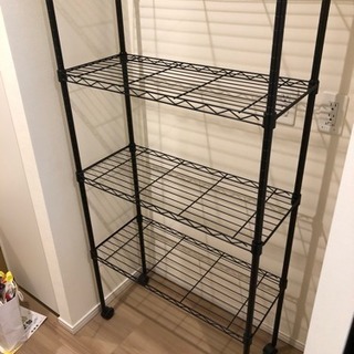 【スチールラック】（黒）差し上げます