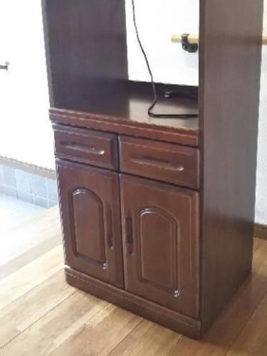 再度値下げしました レンジ台 レンジボード 木製 スライド台(引取り手が見つかりました)