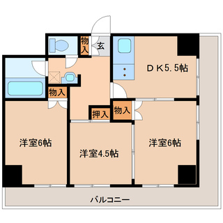 足利市山川町【カムフォータブル山川】　眺め好し！初期費用1.8万円で入居できます！ - 足利市