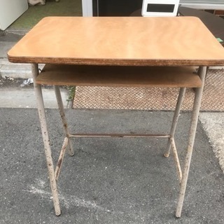 昔懐かし レトロ 学校机 机のみ 勉強机 現状品