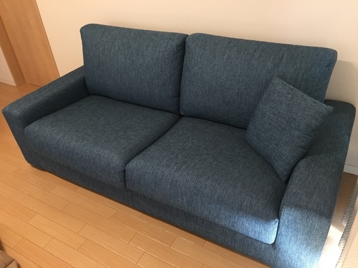 ソファ　3人掛け ブルー
