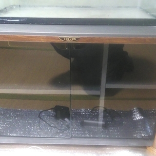 ６０㎝水槽＋ブラウン管テレビ台＋エアレーション＋ヒーターの画像