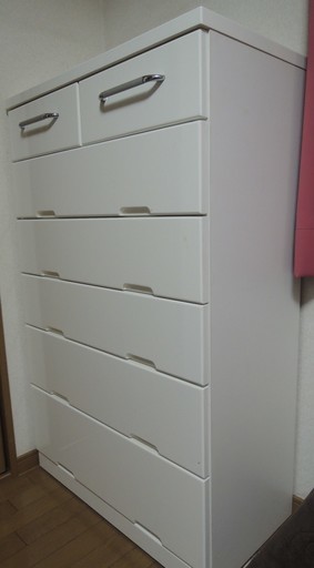 チェスト　白　鏡面