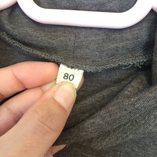 子供 襟付きTシャツ グレー 80cmの画像