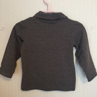 子供 襟付きTシャツ グレー 80cmの画像
