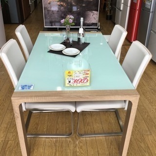 美品 ニトリ 伸張式 ダイニング5点セット ダヴィンチ