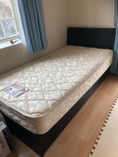 ニトリのシングルマットレス\u0026ベッド本体(収納付き)