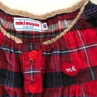 取引中５０．ミキハウス 80cm ガールズトップスの画像