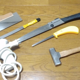 【日曜大工、DIY入門セット】のこぎり、電動ドライバー、かなづち...