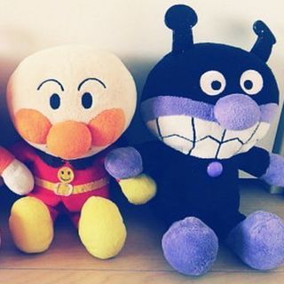 アンパンマン・バイキンマンのぬいぐるみ、２点【500円】