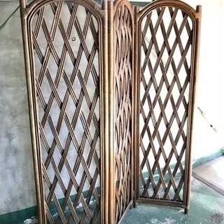 藤 衝立 パーテション 中古 青
