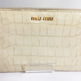 中古☆MIUMIU 長財布 5M0506 クロコ