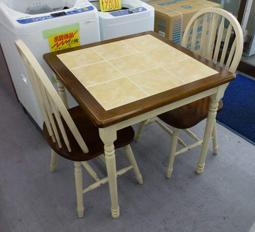 PayPay可 【手稲リサイクル】2人掛け ダイニングセット  チェア2脚 ￥12,800-